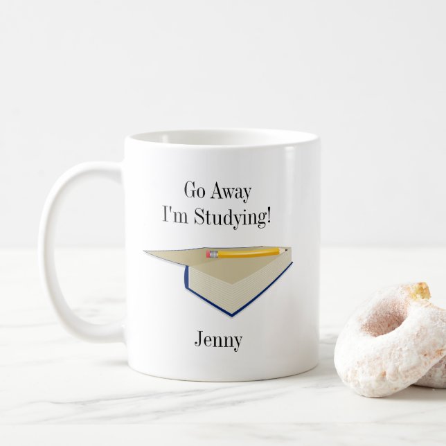 Geh weg, ich studiere Kaffeetasse (Mit Donut)