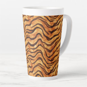 Geh wild gestreifter Tiger Orange Dunkelbraun Milchtasse