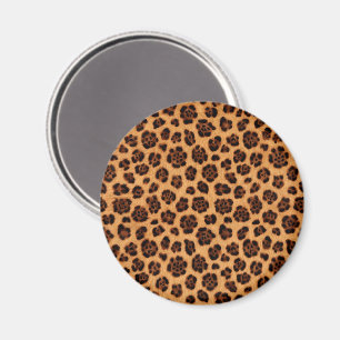 Geh wild Leopardendruck Gold Beige Orange Fell-Loo Magnet