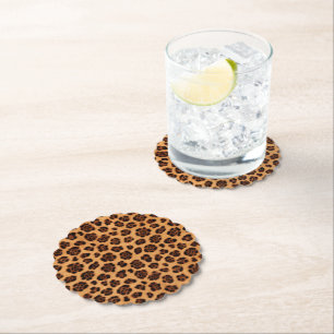 Geh wild Leopardendruck Gold Beige Orange Fell-Loo Untersetzer