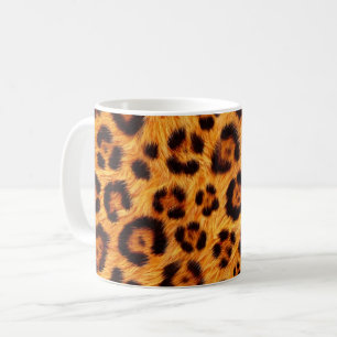 Geh wild Leopardendruck Gold Orange Bernstein Fell Kaffeetasse