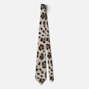Geh wild Schneeleopard Warm Kunstfell-Look Krawatte