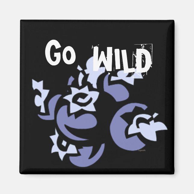 Geh Wilde Blaubeer Frucht Magnet (Vorne)