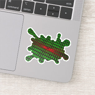 gehackt aufkleber