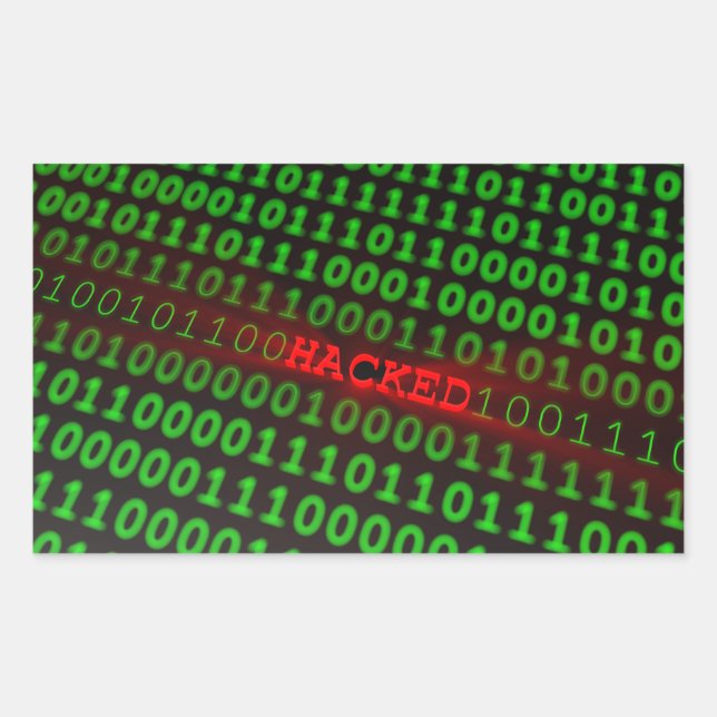 gehackt rechteckiger aufkleber (Vorderseite)