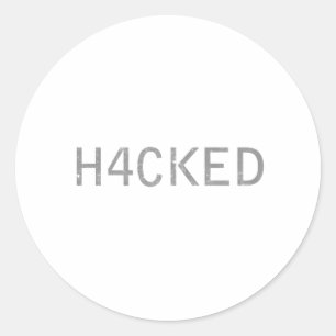 gehackt runder aufkleber
