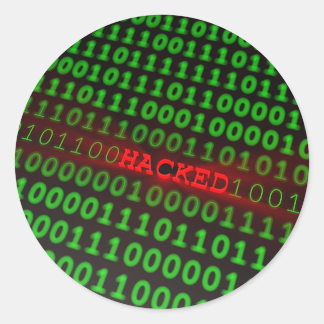 gehackt runder aufkleber (Vorderseite)