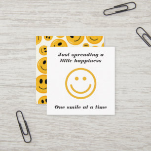 Gehäkelte Smiley-Karten zum Verteilen von Glück un Quadratische Visitenkarte