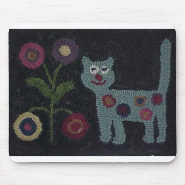 Gehakte Wolldecke-Katze Mousepad (Vorne)