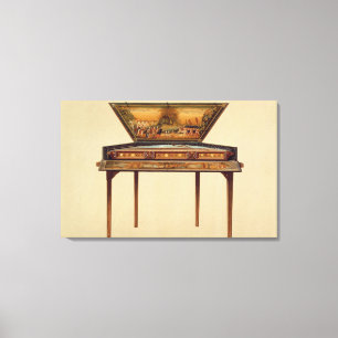 Gehämmerter Dulcimer in einer gemalten Schalldose Leinwanddruck
