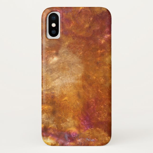 Gehämmertes Kupfer mit Patina Case-Mate iPhone Hülle (Rückseite)