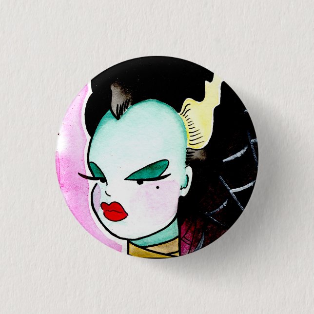 Gehässige kleine Braut Button (Vorderseite)