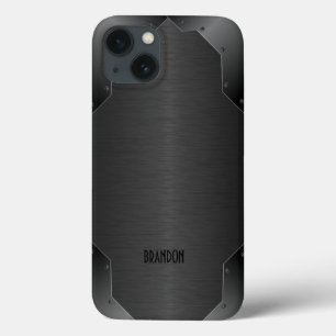 Gehäuse aus schwarzem metallischem geometrischem D Case-Mate iPhone Hülle