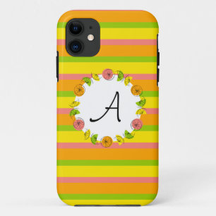 Gehäuse des Citrus Circle Stripe Classic Monogram Case-Mate iPhone Hülle