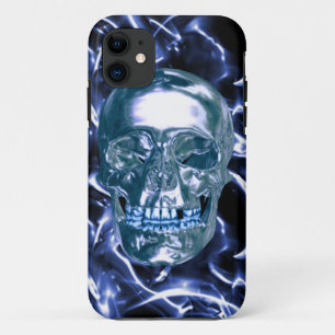 Gehäuse des elektrischen Blue Chrome Skull iPhone Case-Mate iPhone Hülle