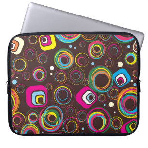 Gehäuse für den Retro-Circle-Laptop-Sieb der 70er Laptopschutzhülle
