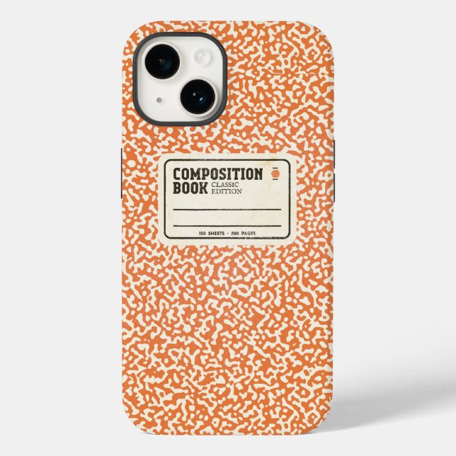 Gehäuse für Orange-Notebook-Case-Mate-iPhone Case-Mate iPhone 14 Hülle (Rückseite)