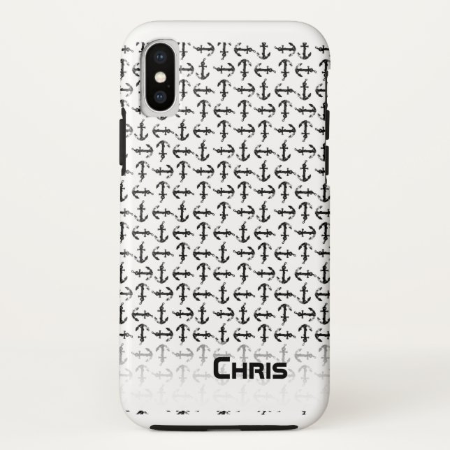 Gehäuse für schwarz-weiße Mobiltelefone Case-Mate iPhone Hülle (Rückseite)