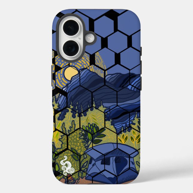 Gehäuse für Zelt-Camping iPhone 16 Hülle (Rückseite)