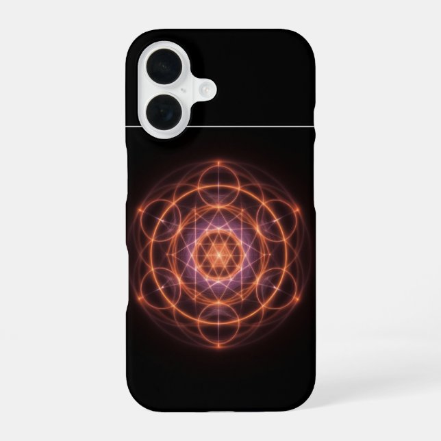 Gehäuse mit heiliger Geometrie iPhone 16 Hülle (Rückseite)