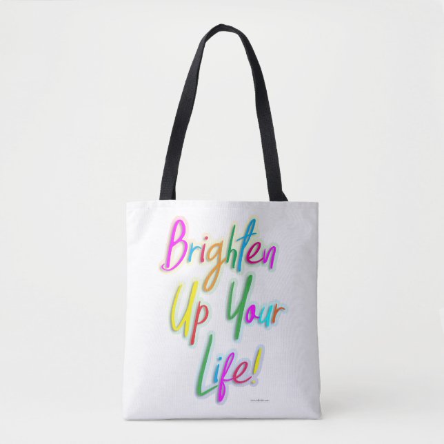 Gehe deinen Lebensbunten-Slogan hellen Tasche (Vorderseite)
