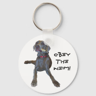Gehe dem Weim! weimaraner! Schlüsselanhänger