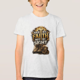 Gehe im Glauben, nicht im Schauen Tri-Blend Shirt