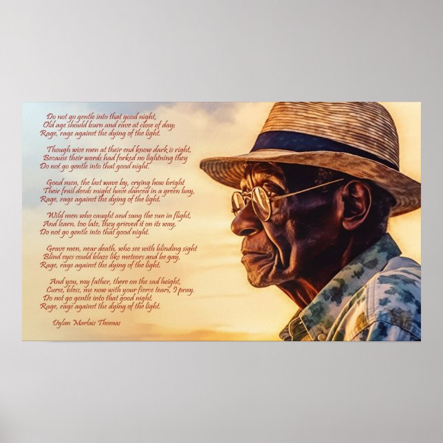 Gehe nicht sanft in diese gute Nacht Poster (Vorne)