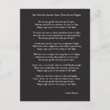 Gehe nicht zu einem sanften Gedicht von Dylan Thom