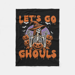 Gehe zu Ghouls Hexe Retro Halloween Kostüm für Fra Fleecedecke