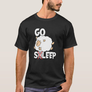 Gehe zum Sleep Graphic mit Comic Schaaf Ambiguou T-Shirt