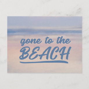 Gehe zum Strand! Neue Adressenpostkarten Ankündigungspostkarte