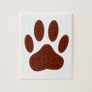 geheftete Felt Dog Paw Print