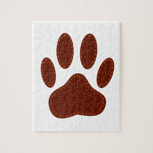 geheftete Felt Dog Paw Print (Vertikal)