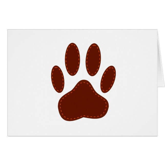 geheftete Felt Dog Paw Print (Vorderseite (Horizontal))