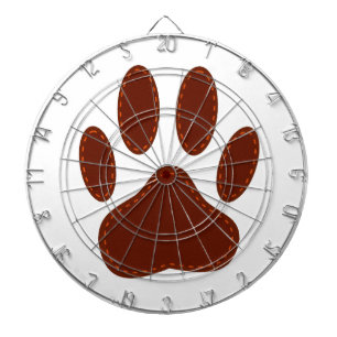 geheftete Felt Dog Paw Print Dartscheibe