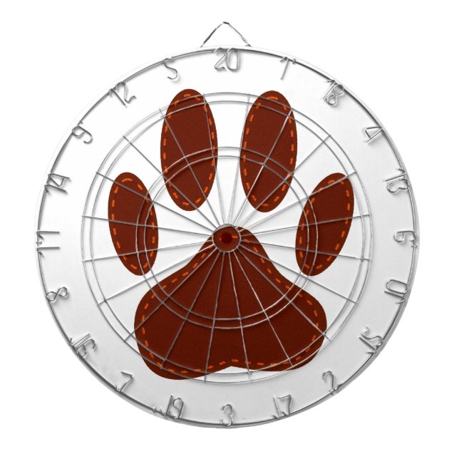 geheftete Felt Dog Paw Print Dartscheibe (vorne)