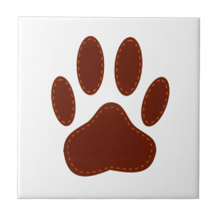 geheftete Felt Dog Paw Print Fliese