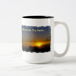 Geheiligt seien Sie Thy Name Zweifarbige Tasse
