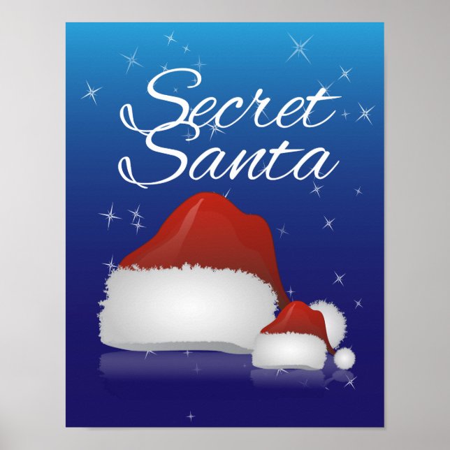 geheim Santa, Blue/Hat Poster (Vorne)