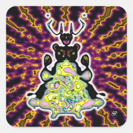 Geheimanatomie eines Raumhamsters v4 Quadratischer Aufkleber