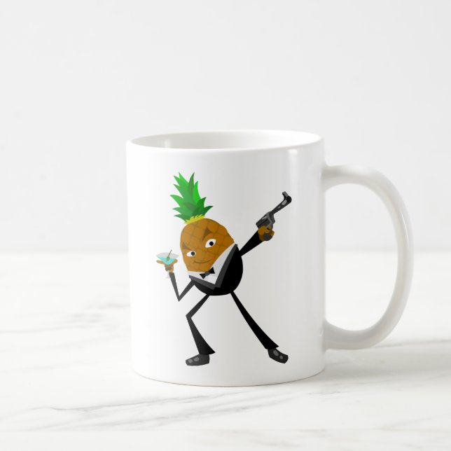 Geheime Agent-Ananas Kaffeetasse (Rechts)