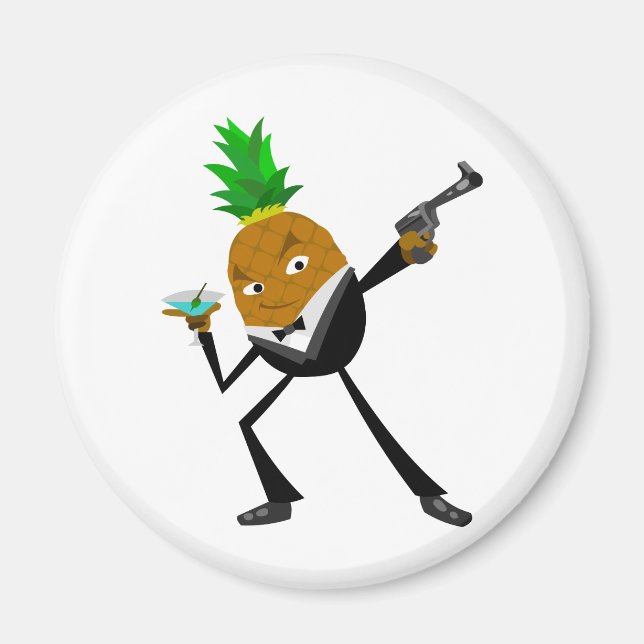 Geheime Ananas Agent Magnet (Vorne)