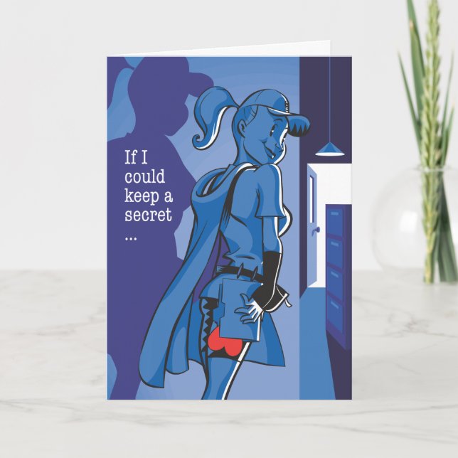 Geheime Bewunderer Feiertagskarte (Vorderseite)