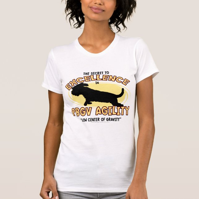 Geheime Damen des Agility-PBGV zerstörten Shirt (Vorderseite)