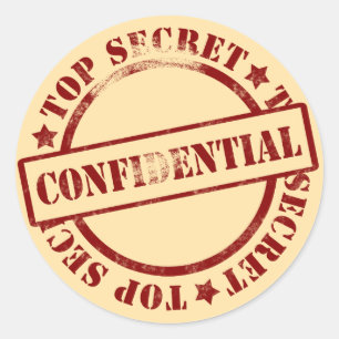 Geheime Dateien Vertrauliche Sticker