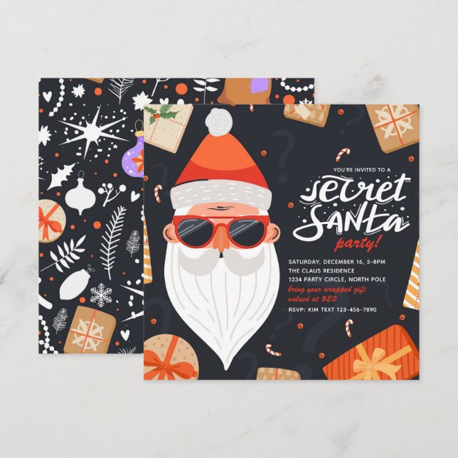 Geheime Einladung | Secret Santa Party (Vorne/Hinten)