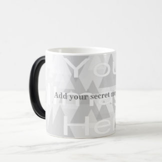 Geheime Nachrichten-Morphing-Template-Tasse Verwandlungstasse