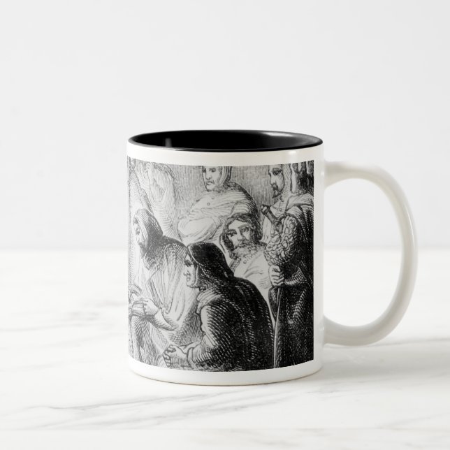 Geheime Studie von Wycliffes Bibel Zweifarbige Tasse (Rechts)