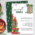 Geheime Weihnachtsfeiertage - Strümpfe und Feierta Einladung<br><div class="desc">Das Secret Santa Party tauscht Geschenke mit Geschenkartikeln, Weihnachtsgeschenken und Streichelleuchten aus. Die Vorlage ist Set für Sie, um mit Ihren eigenen Regeln und Anweisungen anpassen. Wasserfarben-Design mit handgeschriebenem Titel und einer festlichen Farbpalette von Rot und Grün. Bitte stöbern Sie in meiner Geschenkartikel-Exchange-Party-Sammlung nach Alternativen, einschließlich Lieblingsdingen, weißem Elefanten und...</div>